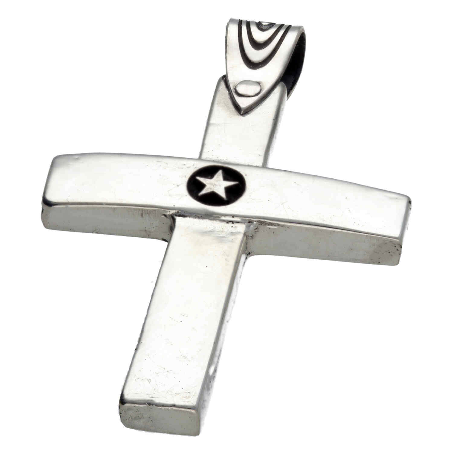 James Dyson Megalopolis Mart Hanger Sterling Zilveren Kruis – 4.5 x 3 cm - Sterling Zilver - Bela Donaco