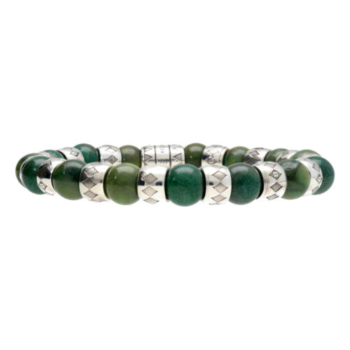 Armband Luxury Supreme B10 – Afrikaanse Jade – Geoxideerd Sterling Zilver
