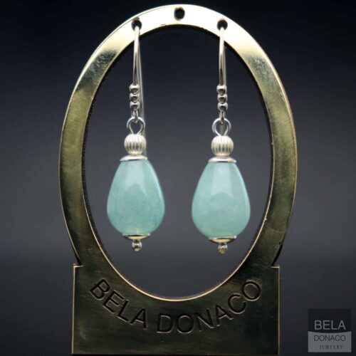 Oorbellen Classic – Turquoise Agaat – Sterling Zilver