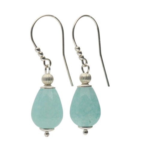 Oorbellen Classic – Turquoise Agaat – Sterling Zilver